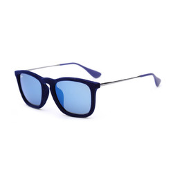 RayBan雷朋太阳眼镜男女款方形复古简约潮流反光镜面0RB4187F丝绒