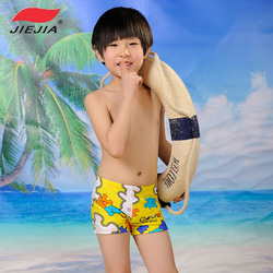 捷佳儿童泳裤游泳衣男童小孩平角游泳短裤小童中童大童泳裤