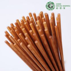 竹筷子家用20双竹木快子家庭装套装10双竹子天然无漆无蜡实木筷子