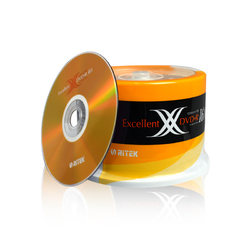 铼德RITEK光盘 新X系列 DVD+R 16X 空白刻录盘 50片桶裝