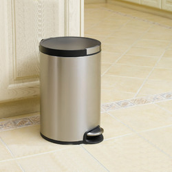 EKO欧式创意不锈钢垃圾桶家用卫生间客厅卧室脚踏式厕所有带盖筒