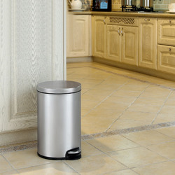 EKO创意脚踏式不锈钢垃圾桶家用客厅厨房卧室卫生间有带盖大号筒
