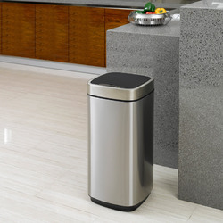 EKO感应垃圾桶家用厨房智能欧式创意客厅卧室卫生间不锈钢筒大号