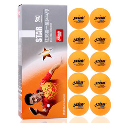 DHS/红双喜一星乒乓球训练球白色10个装ppq乒乓球