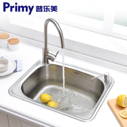 普乐美 304不锈钢水槽单槽套餐 阳台水盆水槽单槽厨房洗菜盆 小号
