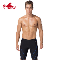 YINGFA英发五分平角时尚大码泳裤男运动速干男士专业健身耐氯泳裤