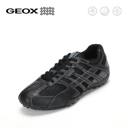 GEOX/健乐士男鞋休闲运动透气圆头系带跑步鞋U4207K