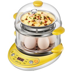 小熊煮蛋器自动断电家用双层煎蛋器多功能蒸蛋器迷你全自动早餐机