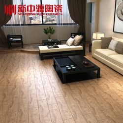 新中源木纹地砖简约瓷砖150x600卧室仿实木地板砖经典红杉156011
