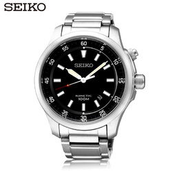 eiko精工Chronograph夜光真皮带计时石英男手表SNDC31J1