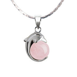 石头记石来好转天然粉晶玛瑙芙蓉石碧玉和田玉银吊坠项链锁骨链女
