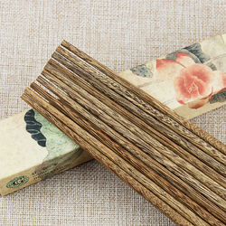 木筷子红木家用餐具筷实木套装日式10双鸡翅木筷子