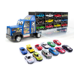 货柜车 GOLDLOK汽车总动员卡车含12辆合金车模麦大叔 货柜车玩具