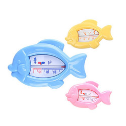 日康小鱼水温计 婴儿洗澡宝宝测水温 温度计儿童室温计水温计两用