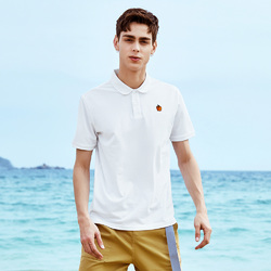 马克华菲男装2018夏季新款短袖T恤港风polo衫男刺绣翻领保罗衫潮