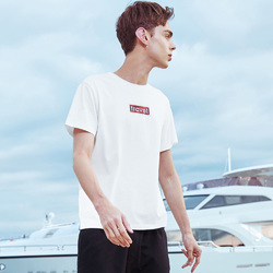 马克华菲短袖t恤男士2018夏季新款体恤衫白色衣服韩版半袖潮流