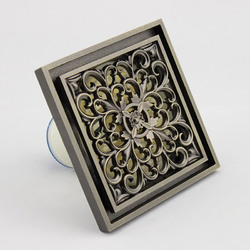 潜水艇地漏欧风雕花古铜电镀防臭地漏淋浴浴室卫生间下水管地漏