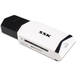 ssk飚王usb3.0高速多合一读卡器TF卡SD卡单反相机二合一读卡器601
