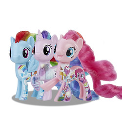 小马宝莉玩具可爱标志小马利亚基础小马套装 三只小马组合 公仔装