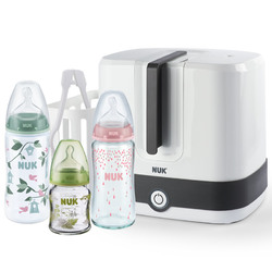 NUK新生儿喂哺消毒玻璃奶瓶套装NUK奶瓶NUKpp奶瓶NUK消毒锅大套装