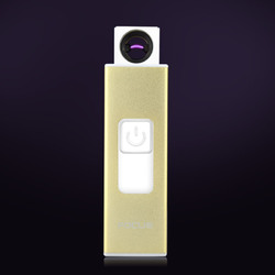 focus焦点USB电弧充电打火机防风金属创意个性礼品男士电子点烟器