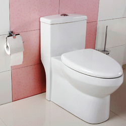 惠达卫浴家用虹吸式静音双档节水马桶大冲力口径陶瓷坐便器6185