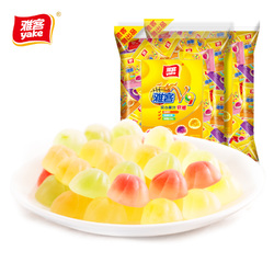 雅客V9果汁软糖500g*2袋喜糖水果糖qq橡皮糖休闲零食约160颗