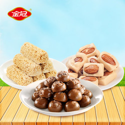 金冠黑糖话梅糖果香乳麦片巧克力优果奶酥年货喜糖大礼包468g*3包