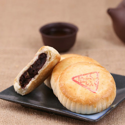 稻香村豆沙酥饼传统手造点心 饼干糕点 办公室零食豆沙饼