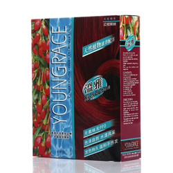 温雅漾采染发焗油染发剂染发膏彩色栗棕葡萄红女士持久易上色 1盒