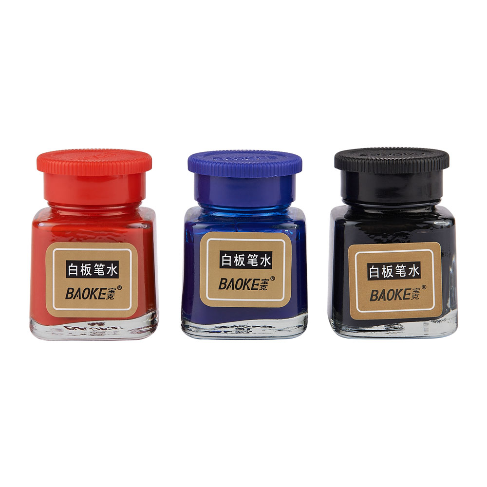 宝克墨水NO120白板笔墨水25ml油性笔墨囊白板笔补充液红蓝黑正品