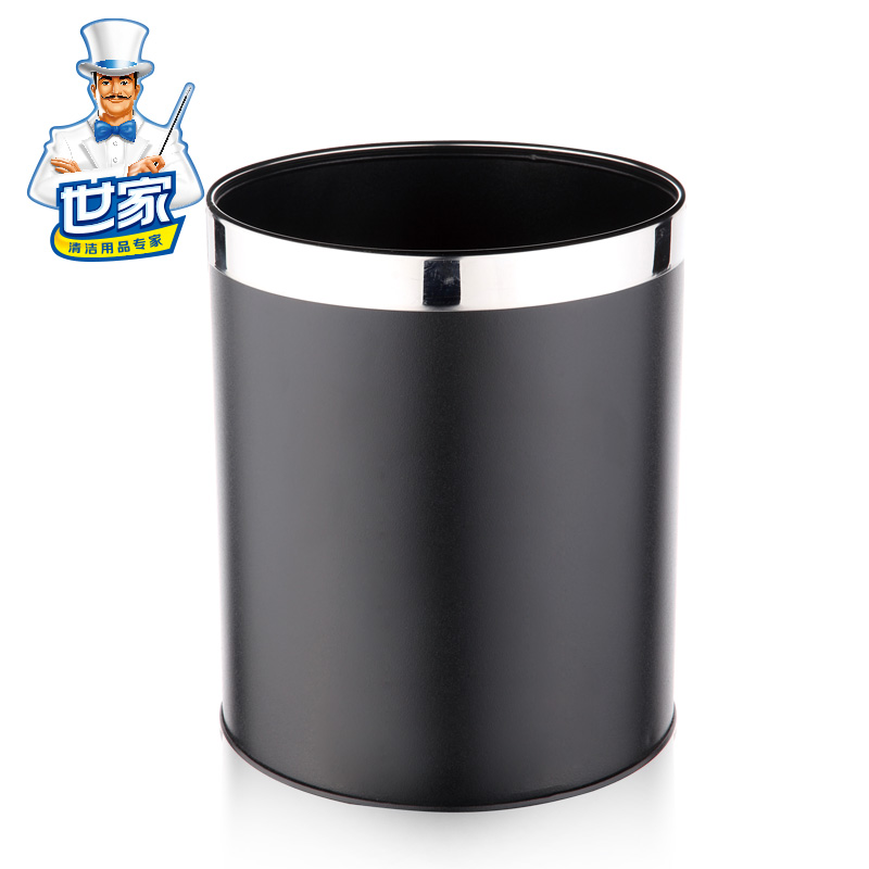 世家 烤漆垃圾桶 时尚创意客厅厨房家用 欧式风格垃圾筒 包邮 8L