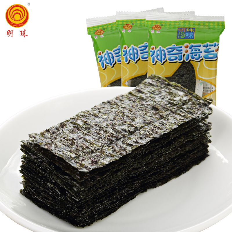 明珠 舟山特产海味海苔即食零食原味明珠海苔18克