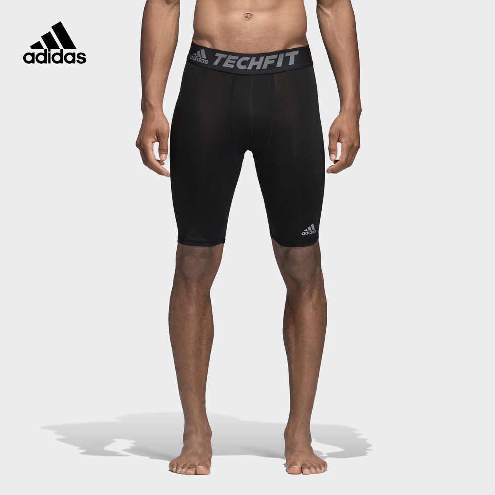 adidas 阿迪达斯 训练 男子 紧身运动短裤 黑 AJ5037