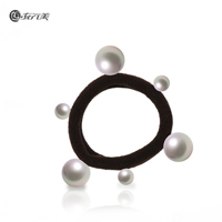 流行美简约时尚钉珠发圈高弹力皮筋个性发绳