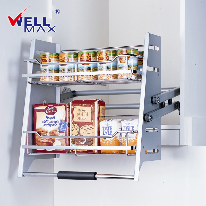 威万事/wellmax厨房拉篮橱柜置物架吊柜升降机橱柜下拉式调料拉篮