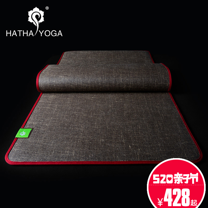 哈他专业防滑大师5mm天然亚麻橡胶瑜伽垫正品男士瑜珈健身垫加长