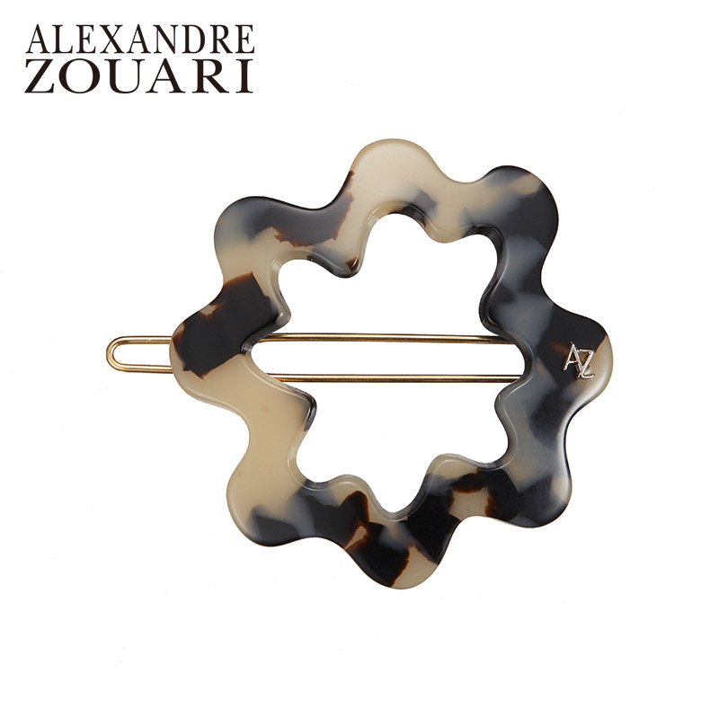 AZ法国亚历山大施华利时尚款波浪花朵清新小边夹饰品发卡发饰头饰