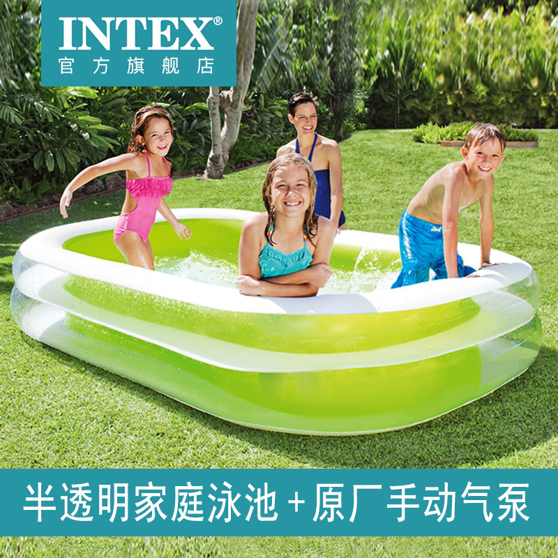 INTEX小型家庭游泳池充气水池玩具球池