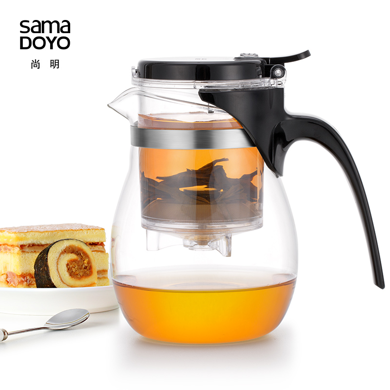 尚明飘逸杯耐热玻璃茶壶茶具过滤玻璃冲泡茶壶茶器玲珑飘逸杯玻璃