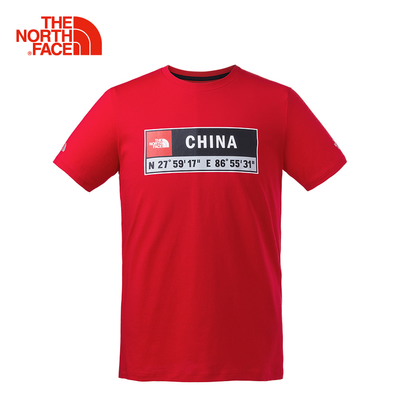 TheNorthFace北面春夏新品吸湿排汗户外情侣款短袖圆领T恤|3V86