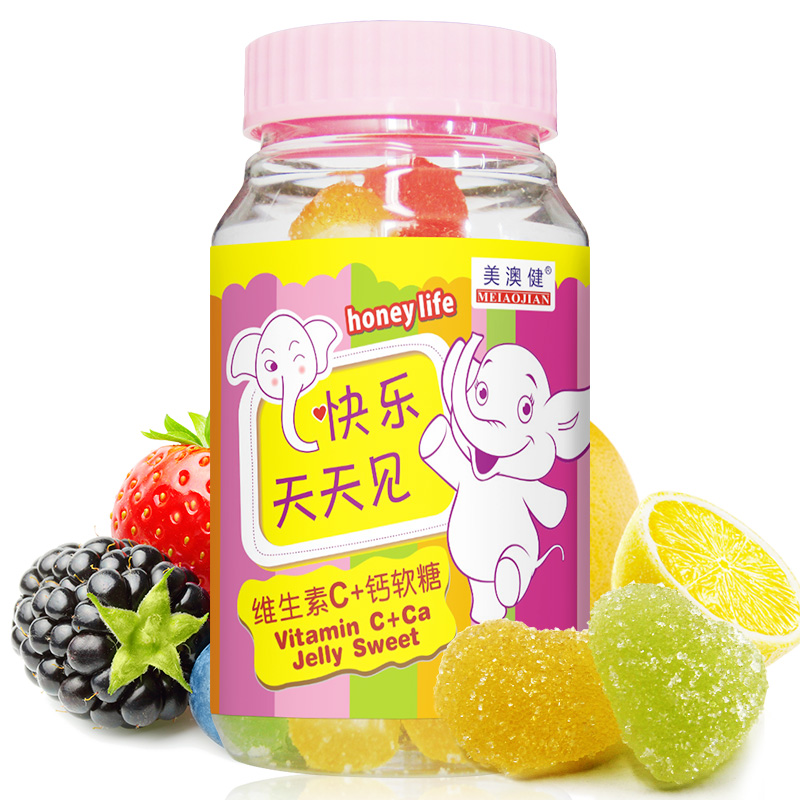 买2送1 美澳健儿童维生素+钙 软糖200g  c钙软糖 含钙 含VC