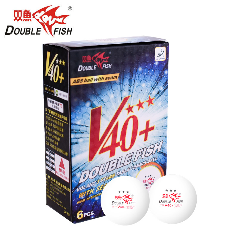 【一盒包邮】双鱼乒乓球三星级V40+新材料兵乓球3星国际比赛用球