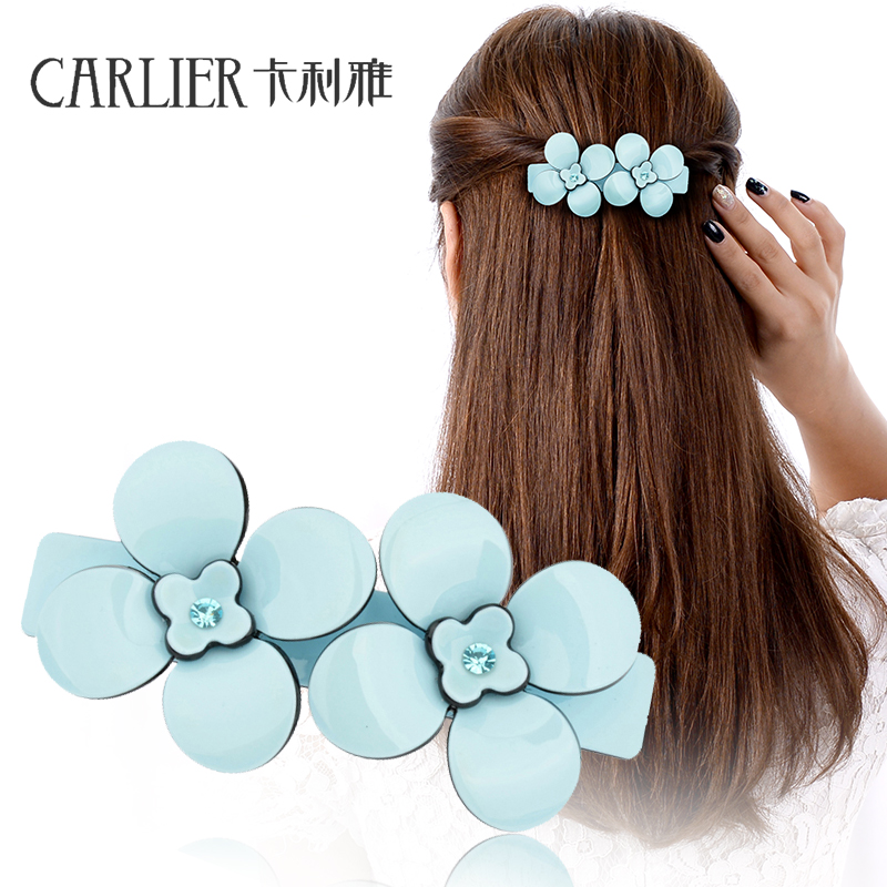 发饰韩国发夹成人百搭优雅发卡一字夹水钻弹簧夹顶夹马尾夹头饰品