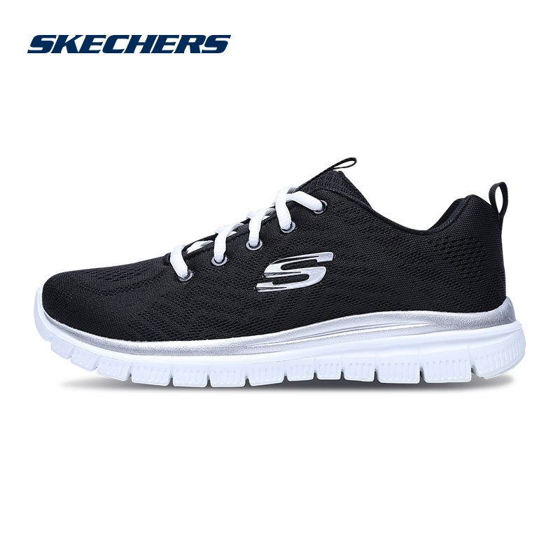 Skechers斯凯奇女鞋简约纯色运动鞋 轻质减震软底休闲鞋 12615