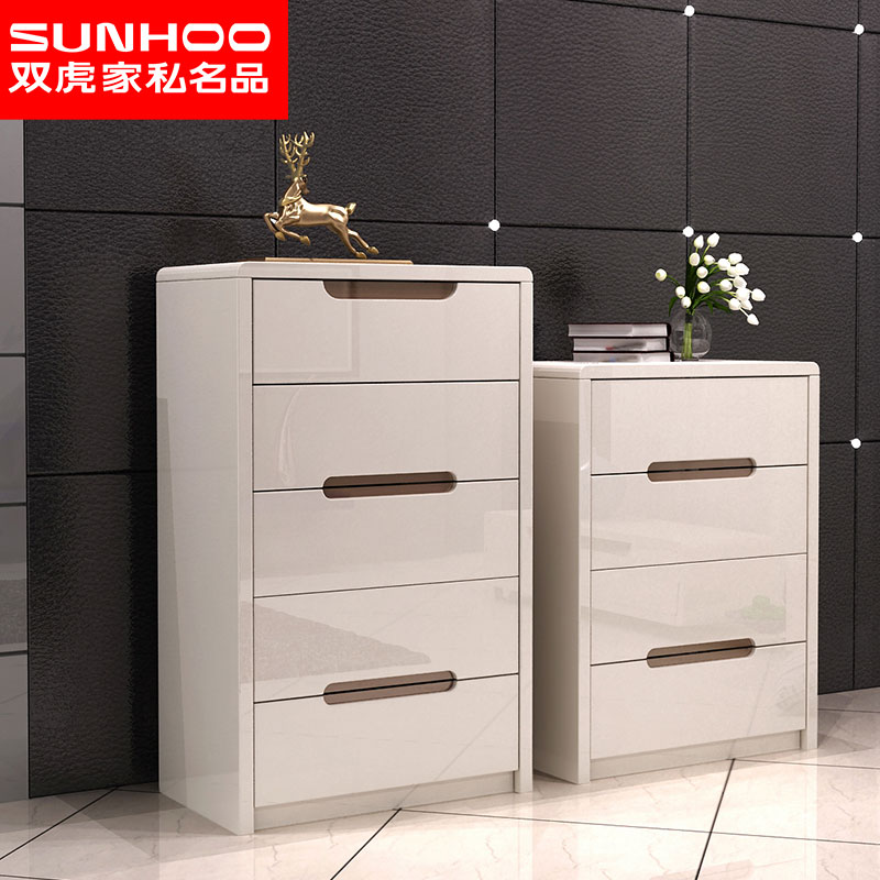 双虎家私 五斗柜抽屉柜特价现代简约经济型卧室收纳柜子储物柜QX1