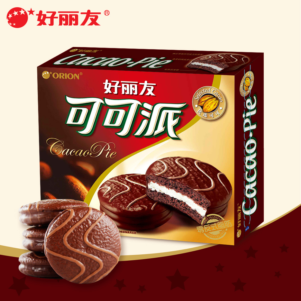 好丽友可可派12枚360g 西式夹心蛋糕点心甜点办公室休闲零食品