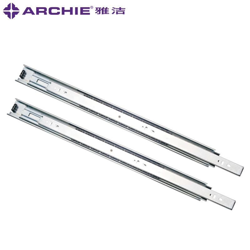 雅洁抽屉滑轨 橱柜导轨 滑道 家具三节轨 静音滚珠滑轨 AK8113