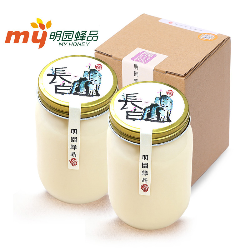 【结晶蜜】明园椴树蜂蜜 2瓶 长白山纯净天然农家自产黑蜂雪蜜