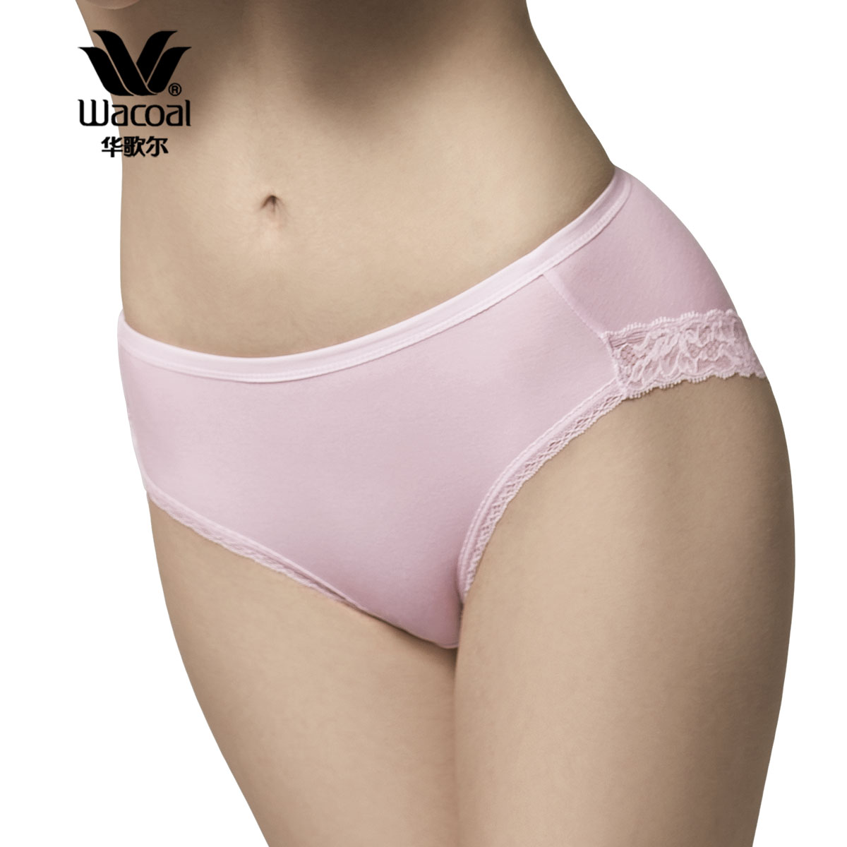华歌尔Wacoal  亲肤牛奶丝 中腰 三角裤 内裤 单品经典款 WP5604